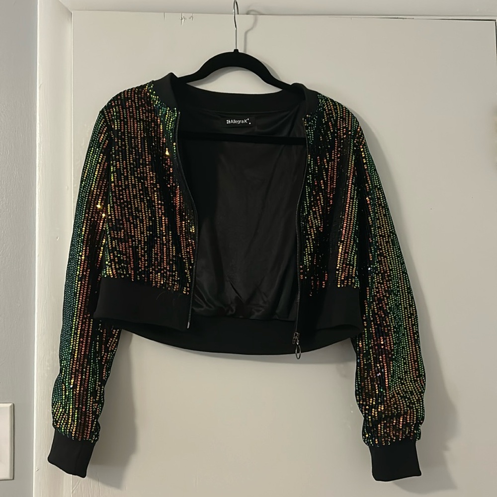 Sparkly crop jacket